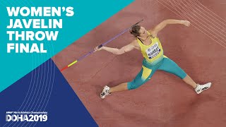 Womens Javelin Final  World Athletics Championships Doha 2019 [upl. by Cohbath]