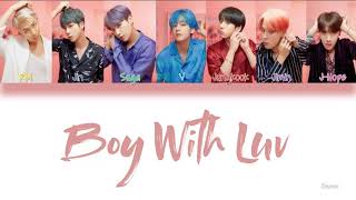 1 Hour ✗ Boy With Luv  BTS ft Halsey HanRomEng [upl. by Enitsugua]