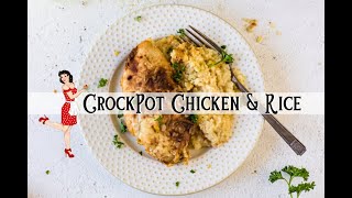 Easy Crockpot Chicken amp Rice  Slow Cooker Recipes  Restless Chipotle [upl. by Ardnaik]