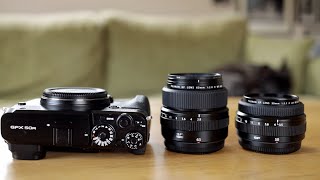 Fujifilm GF 50mm F35 vs 63mm F28 [upl. by Aseral]