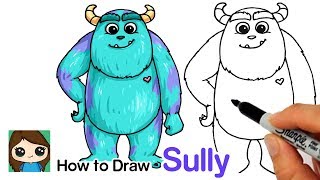 How to Draw Sulley Easy  Monsters Inc [upl. by Ettennad]