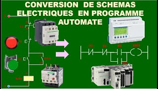 CONVERSION DE SCHEMAS ELECTRIQUES EN PROGRAMME AUTOMATE [upl. by Ayram]