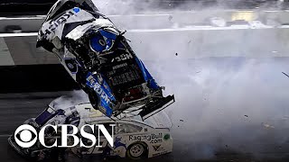 Ryan Newman hospitalized after terrifying crash at Daytona 500 [upl. by Alyworth313]