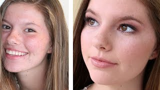 Natural Glam Teenager StepbyStep Makeup Tutorial  DRUGSTORE [upl. by Yelra]