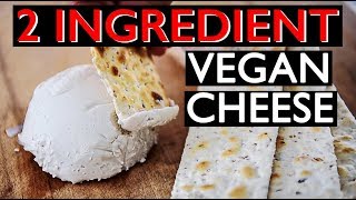 EASY Vegan Cheese Recipe ONLY 2 INGREDIENTS [upl. by Tema]