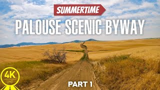 4K Palouse Scenic Byway  American Road Trip with Beautiful Music  Washington State USA  Part 1 [upl. by Mauri]