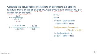 Calculating Actual Yearly Interest Rate [upl. by Dieter]