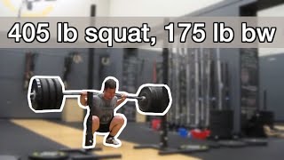 405 squat  175 bodyweight ATG [upl. by Mcclenon]