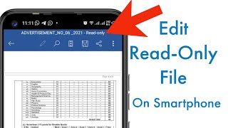 how to edit read only file in MS Word on Android smartphone [upl. by Xel]