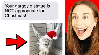 Karen Complains About Neighbours Gargoyle Neighbour Gets Petty Revenge  REACTION [upl. by Suh70]