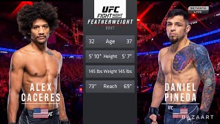 ALEX CACERES VS DANIEL PINEDA FULL FIGHT UFC VEGAS 74 [upl. by Possing]