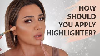 HOW TO USE HIGHLIGHTER THE CORRECT WAY 2021  NINA UBHI [upl. by Veronike152]