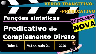 Funções sintáticas  Predicativo do Complemento Direto [upl. by Mayda]