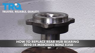 How to Replace Rear Hub Bearing 1014 MercedesBenz E350 [upl. by Umont411]