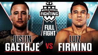 Full Fight  Justin Gaethje vs Luiz Firmino Lightweight Title Bout  WSOF 34 2016 [upl. by Innavoij436]