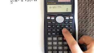 Determining the derivative of a function using a calculator CASIO fx991MS [upl. by Iramaj772]