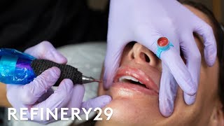 Why I Got My Lips Tattooed  Macro Beauty  Refinery29 [upl. by Enivid]