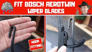 How To Fit Bosch Aerotwin Wiper Blades HOOK FITTING [upl. by Columbus601]