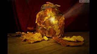 Windlichter basteln im Herbst  Einmachgläser mit Herbstblättern dekorieren [upl. by Lairret]