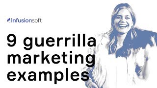 9 guerrilla marketing examples [upl. by Ahsekyw]