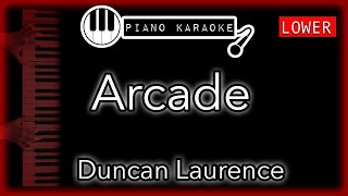 Arcade LOWER 3  Duncan Laurence  Piano Karaoke Instrumental [upl. by Anomis]