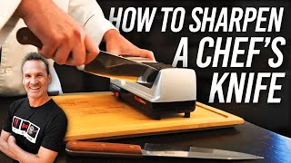 HOW TO SHARPEN A CHEFS KNIFE  Chefs Choice Model 15 Trizor Review  DADS THAT COOK [upl. by Dorrahs]