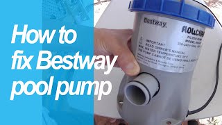 How to fix The Bestway pool pump problem and cleaning [upl. by Nishi]