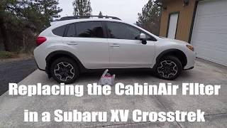 Subaru Crosstrek XV Cabin Air Filter Replacement [upl. by Porcia]