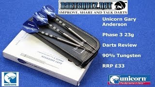 Unicorn Gary Anderson Phase 3 23g darts review [upl. by Shields]