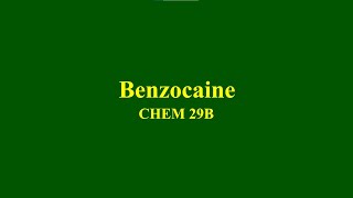 Preparation of Benzocaine [upl. by Eislel640]