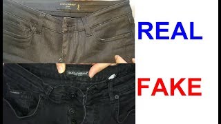 Real vs Fake Dolce amp Gabbana jeans How to spot fake DampG [upl. by Scharf]