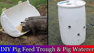 DIY Pig Trough and Pig Waterer [upl. by Nallac]