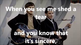 Cathys Clown THE EVERLY BROTHERS with lyrics [upl. by Reyotal]