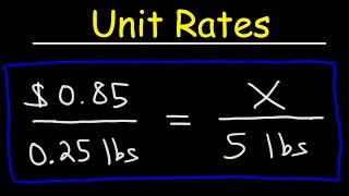 Unit Rates Ratios amp Proportions  Word Problems [upl. by Eahcim580]