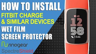 How To Perfect Wet Install Fitbit Charge Screen Protector RinoGear [upl. by Eiramanin]