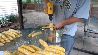 Preparing Corn for freezing [upl. by Aicekat]