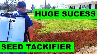 Using Tackifier to Seed on a Hill [upl. by Hairym]