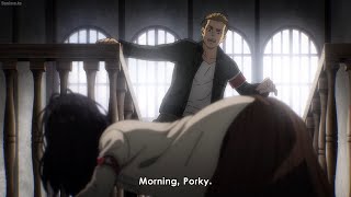 pieck scares porco  all porco galliard scenes in s4 ep4 [upl. by Eyak]