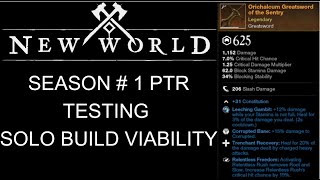 New World SOLO Build Viability – Trenchant Recovery ChangesGreatsword [upl. by Yrehcaz]