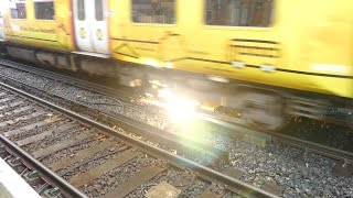 Merseyrail 507 009 making arcs at Birkdale station [upl. by Terrene]