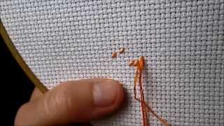 TUTO BRODERIE FACILE  Le demipoint de croix [upl. by Enotna]