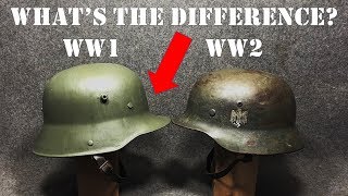 What is the Difference Between WW1 and WW2 German Army Helmets [upl. by Aehsan921]