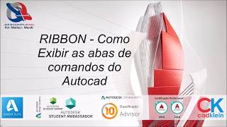 RIBBON  Como Exibir as abas de comandos do Autocad [upl. by Smith]