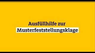 Anleitung Ausfüllhilfe zur Musterfeststellungsklage  ADAC [upl. by Nitsir]