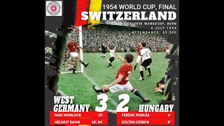 1954 FIFA World Cup Final  Hungary 23 Germany  All Goals amp Highlights  1954 ФИФА Чемпионат Мира [upl. by Oirram328]