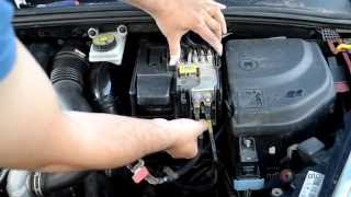 How to remove battery and replace on peugeot 307 308 and Citroen C4 [upl. by Jarek241]