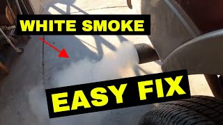 This is why you have white SMOKE coming from your EXHAUSTTUTORIAL easy FIX [upl. by Mariano]