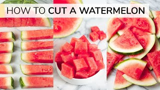 HOW TO CUT A WATERMELON  cubes triangles and sticks [upl. by Othelia900]