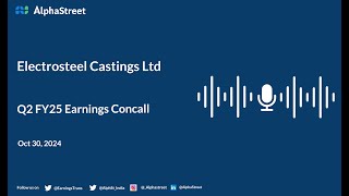 Electrosteel Castings Ltd Q2 FY202425 Earnings Conference Call [upl. by Donahue832]