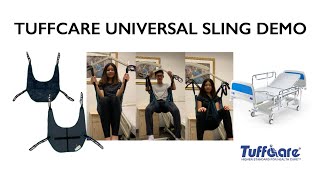 How to use  Tuffcare Universal Sling Divided Leg Sling  3 Different Ways [upl. by Iveksarap]